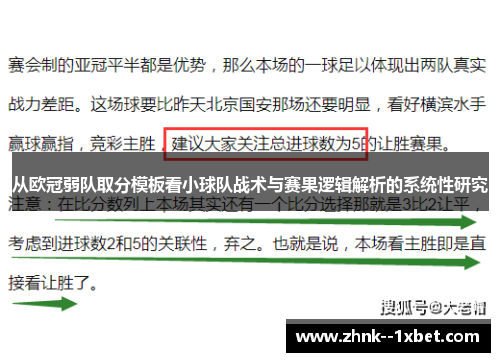 从欧冠弱队取分模板看小球队战术与赛果逻辑解析的系统性研究